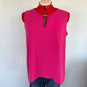 Michael Kors Pink Tank with Keyhole Neckline and Silver Detail. XL. EUC.